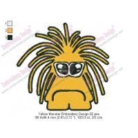 Yellow Monster Embroidery Design 02